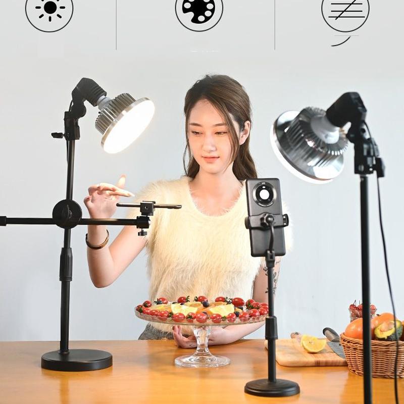 700W Mushroom Lamp & Stand For Mobile Phone Photography