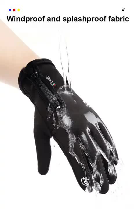 Touchscreen Winter Gloves|Waterproof, Windproof Thermal Gloves for Men Q9063 XL size Black
