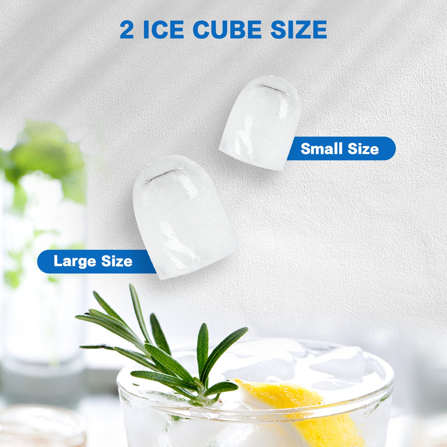 X-BULL Portable Ice Maker Machine Commercial Ice Cube 2.2L Home Bar Benchtop Sliver