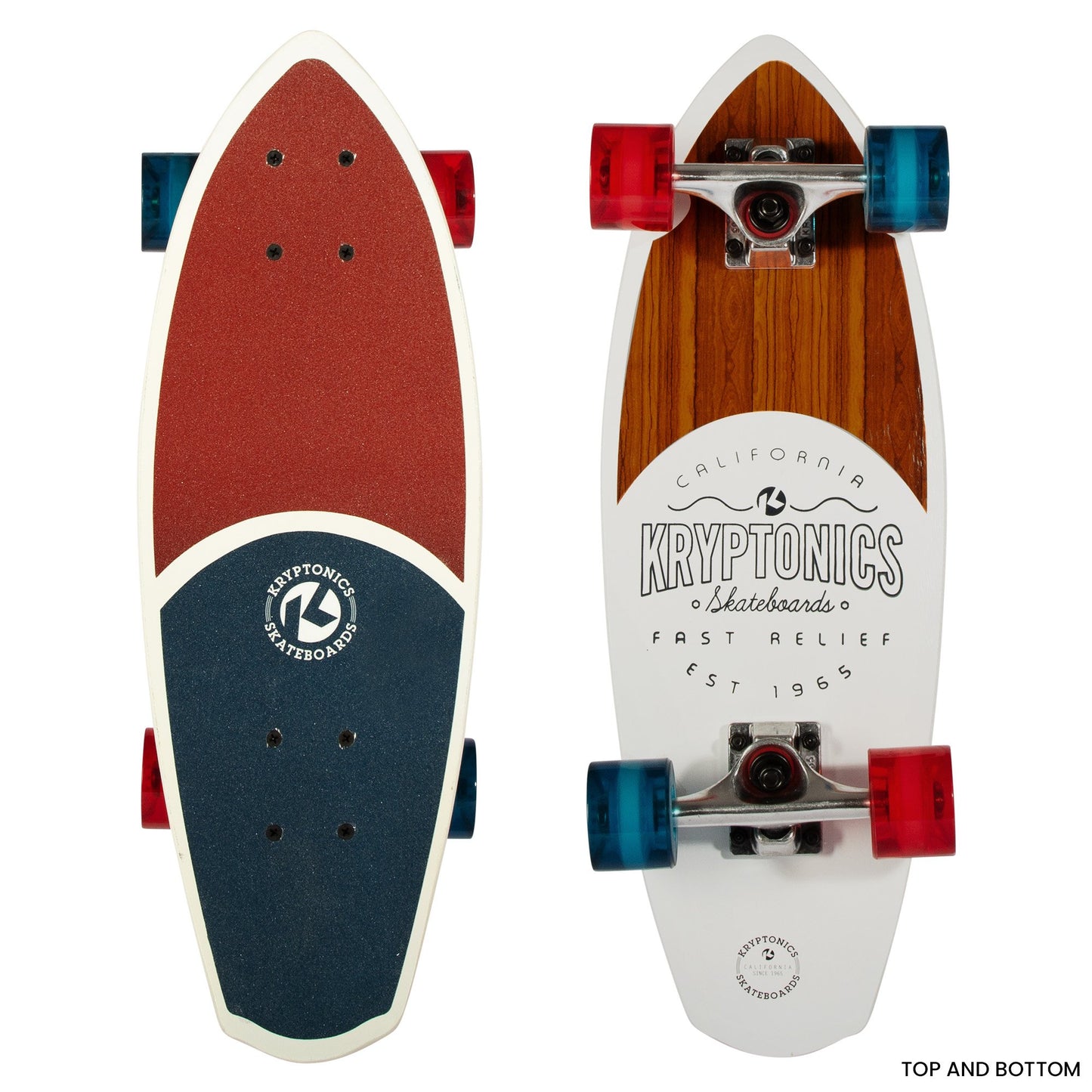 Bravo Sports Kryptonics 23-inch Mini Fat Cruiser Board In Liberty Blue