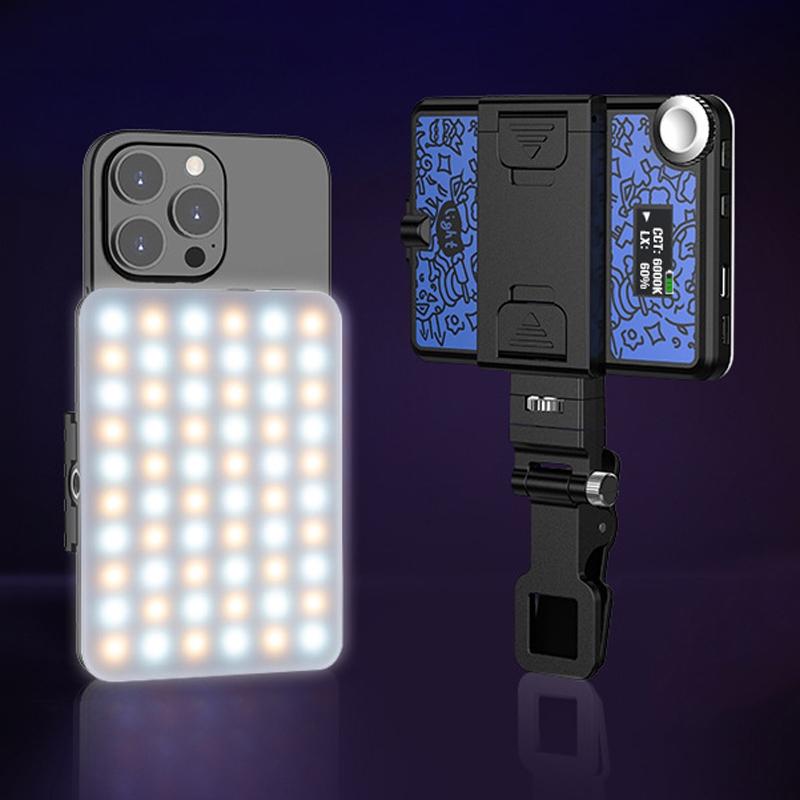 Rechargeable Clip Fill Light - 60 Leds 3 Light Modes Front & Back Clip A Type Blue