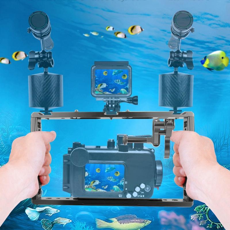 Underwater Dual Handheld Grip For Gopro Hero9 / 8 / 7