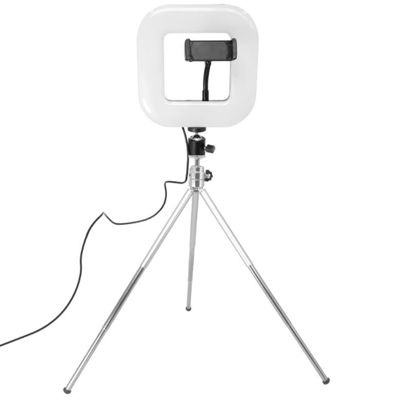 Dimmable Square Led Light With Tripod And Phone Holder