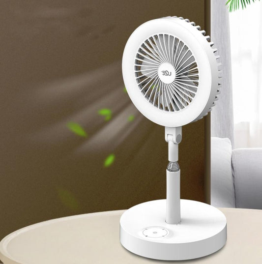 Multi-Function Rechargeable Fan Lamp With Telescopic Bracket