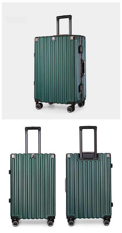 Aluminum Alloy Hard-Shell Suitcase with TSA Lock -22" Spinner Luggage in Green