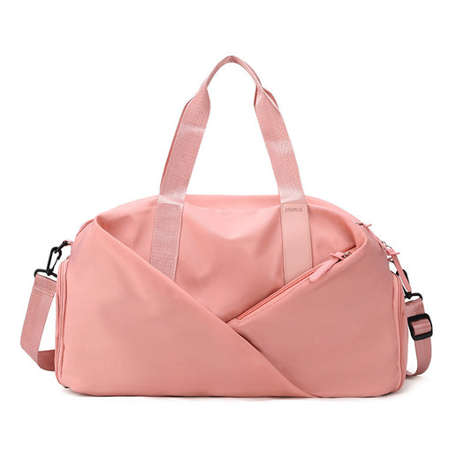 Pink Stylish Gym Travel Bag with Shoe Compartment, Lightweight and Durable Design