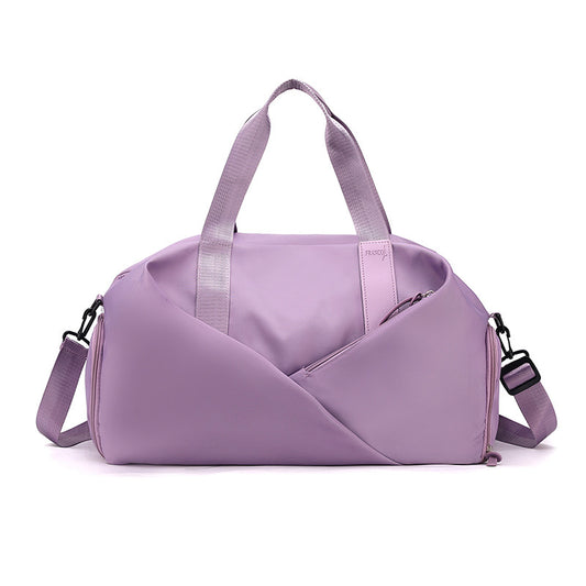 Purple Stylish Gym Travel Bag with Shoe Compartment, Lightweight and Durable Design