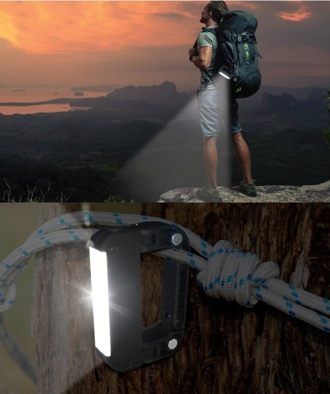 Powerbank Carabiner Light with COB LED Technology-Black/Navy